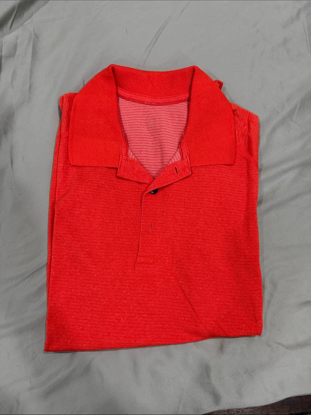 Lululemon men’s metal vent tech polo shirt small orange